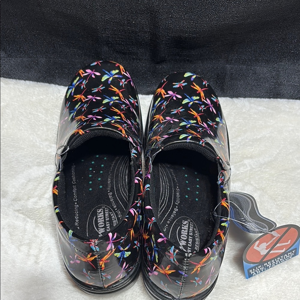 Sloggers Black and Multicolor Clogs